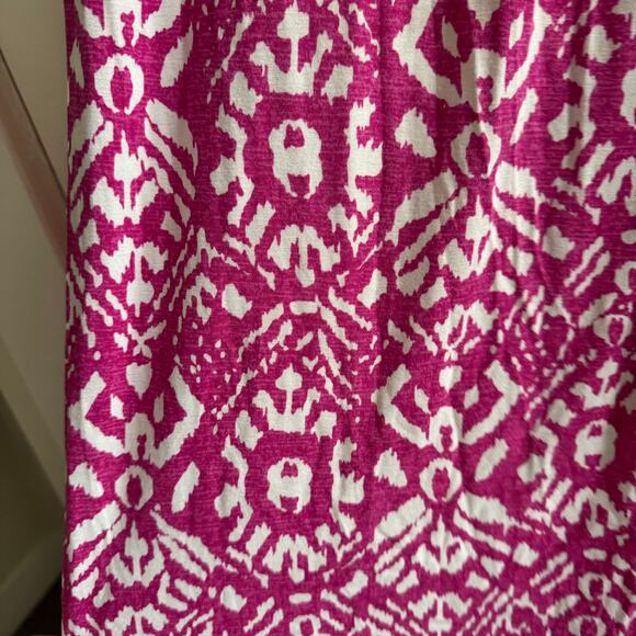 Ralph Lauren Flared Leg Pants Stretch Waist Purple White Pull On Sz S Petite - Picture 3 of 6